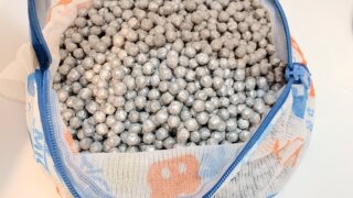 マグネシウムの粒で洗濯